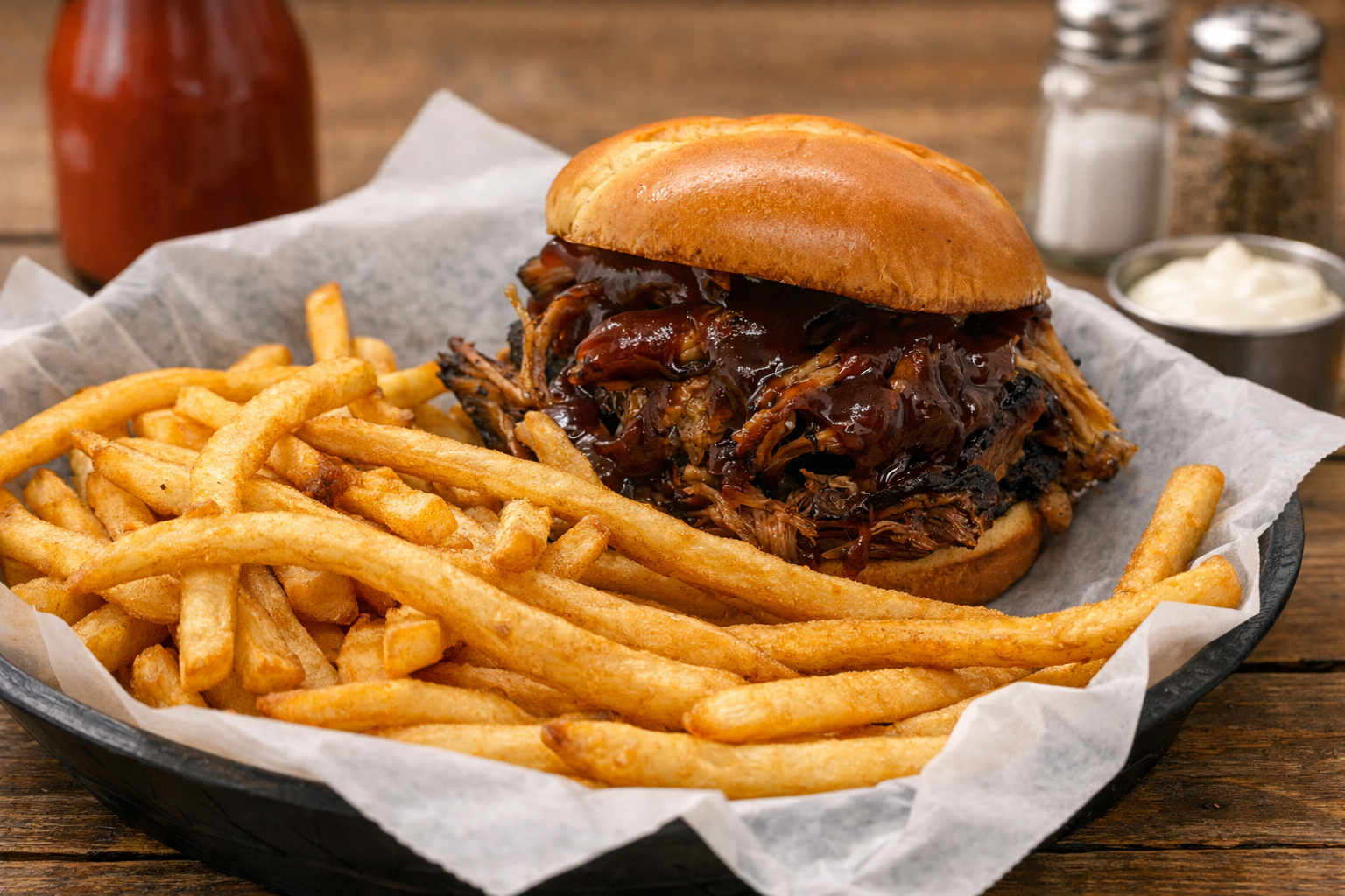 Pulled-pork sandwich